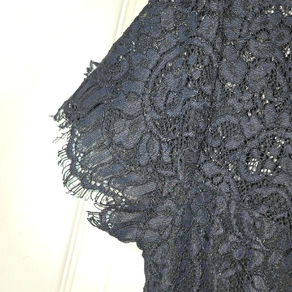 Banana Republic Black Lace Mini Dress Size 8 - Picture 6 of 9